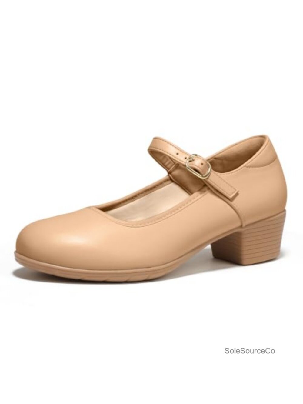 Mary Jane Heels Women Closed Toe Low Block Heels Dress Pumps